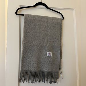 Moncler Grey Herringbone Scarf